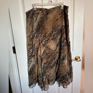 Emma James - Size 14 - Animal Print Layered Skirt